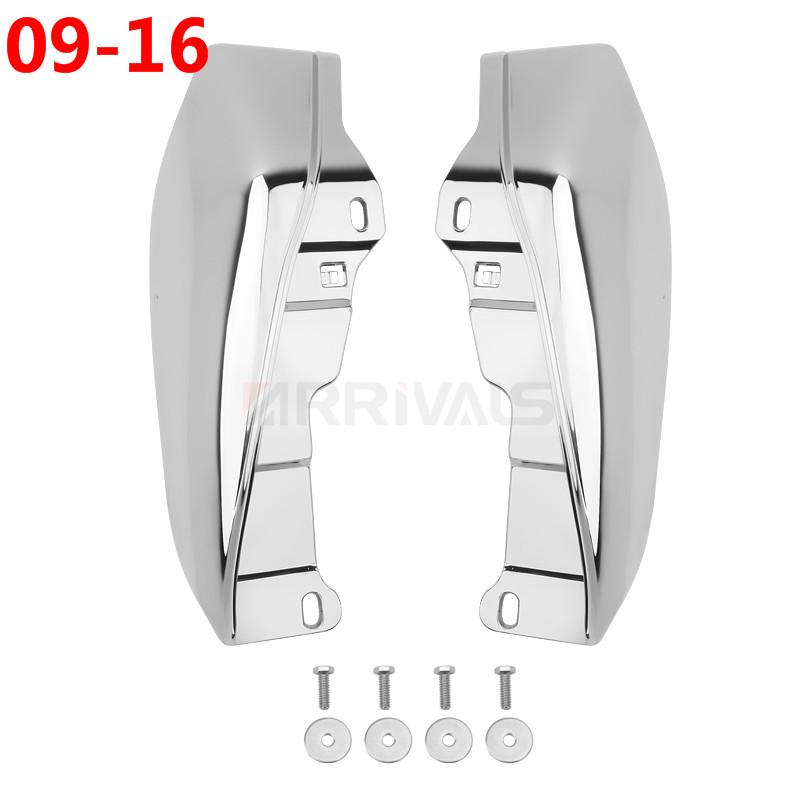 Мотоцикл Хром Черный Средний Тепловой Экран Рамы Дефлектор Воздуха Отделка Для Harley Touring Street Electra Glide Road King 2001-Позже