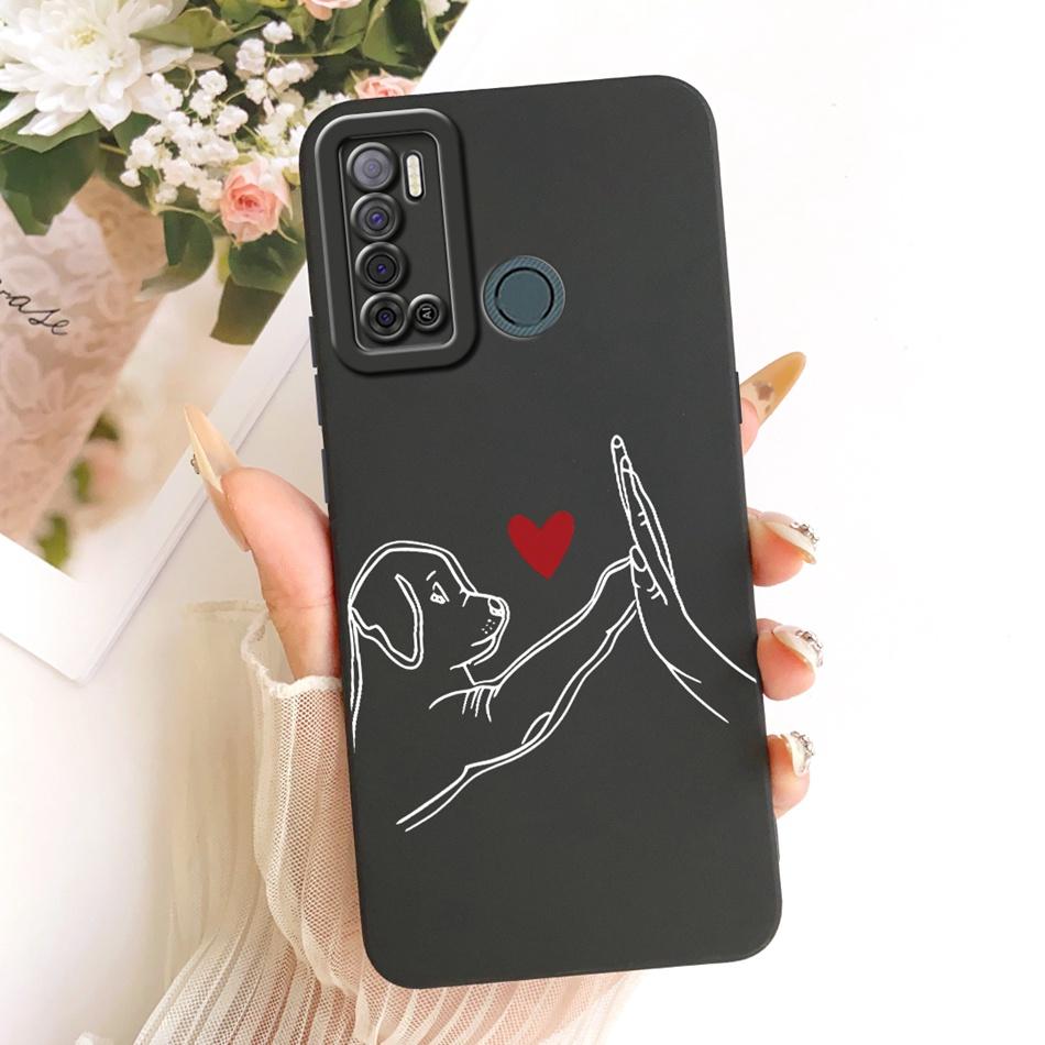 For Tecno Spark Power 2 LC8 Cute Cat Flower Cartoon Phone Case For Tecno Spark Power2 Shockproof Soft Silicone Bumpers