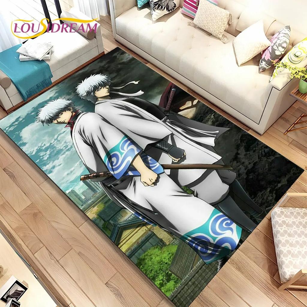 3D Gintoki Kagura Gintama аниме коврик, ковер для гостиной, спальни, дивана, коврик для украшения, детские игры, нескользящий напольный коврик