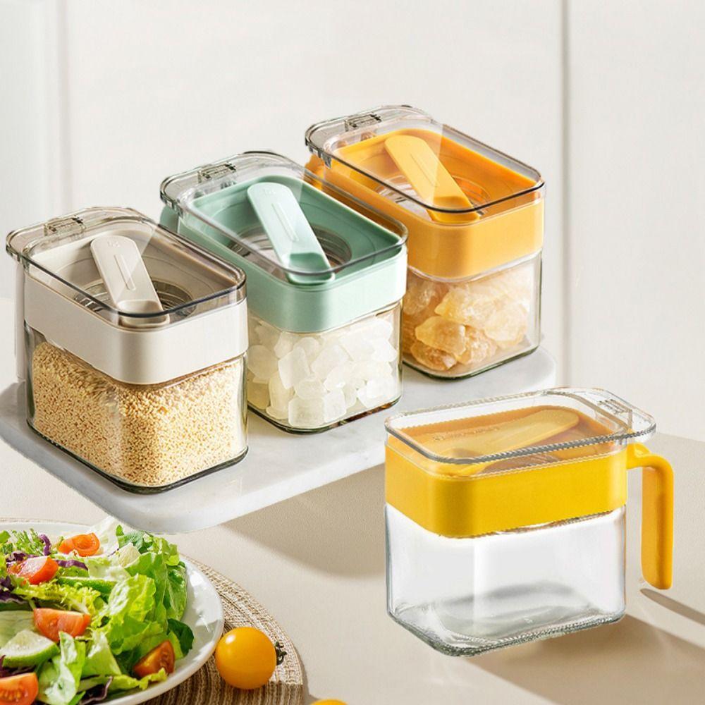 Dustproof Condiment Jar Sealed Spice Container Durable Seasoning Storage Organizer for Home