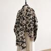 New Luxury Winter Cashmere Retro Leopard Print Scarf Women Warm Pashmina Poncho Scarves Fashion Shawl Thick Foulard Bufanda