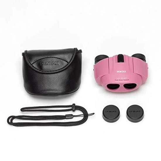 PENTAX UP 8x21 Concerts Sports Colors Lightweight Bak4 Strap Binoculars, Pink. [Birdwatching][Live & Events][3 Available][Compact & (210g)][8x