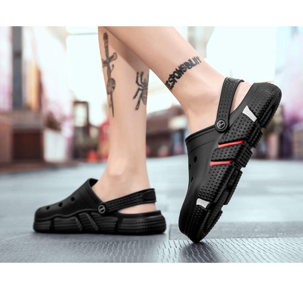 Летние мужские туфли Cave Shoes, тренд на нескользящие сандалии с мягкой подошвой и полым носком, мужские пляжные тапочки с толстой подошвой