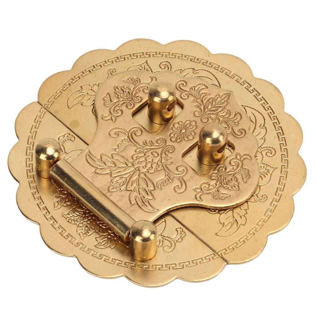 Латунная защелка-замок, ретро-дизайн, диаметр 8 см, металлическая защелка с защитой от ржавчины для шкафа, деревянной коробки