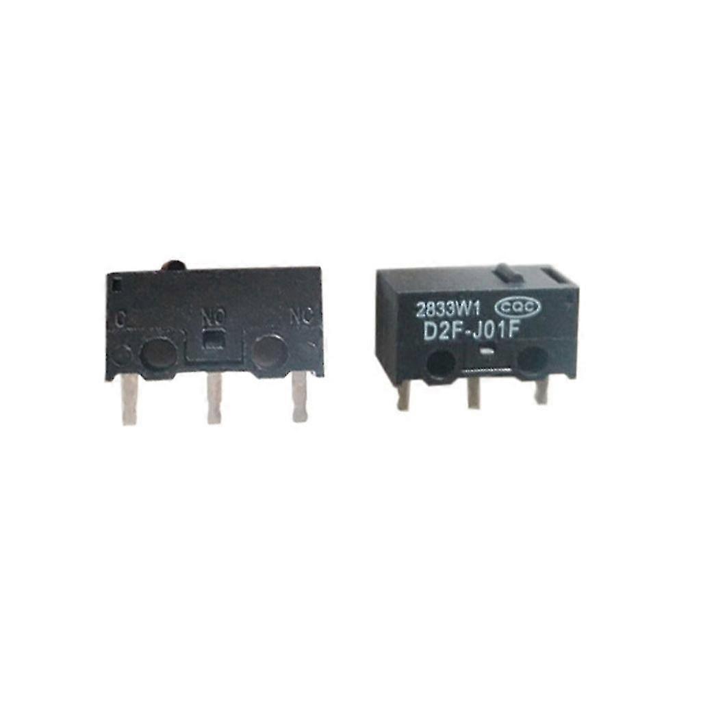 10pcs D2f-J01f Mouse Micro Switch Micro Button Silver Contactor Mouse Button Black Dot