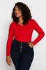 Women's Fashion New Plus Big Size Sweater Black Boat Neck Fine Knitwear Blouse