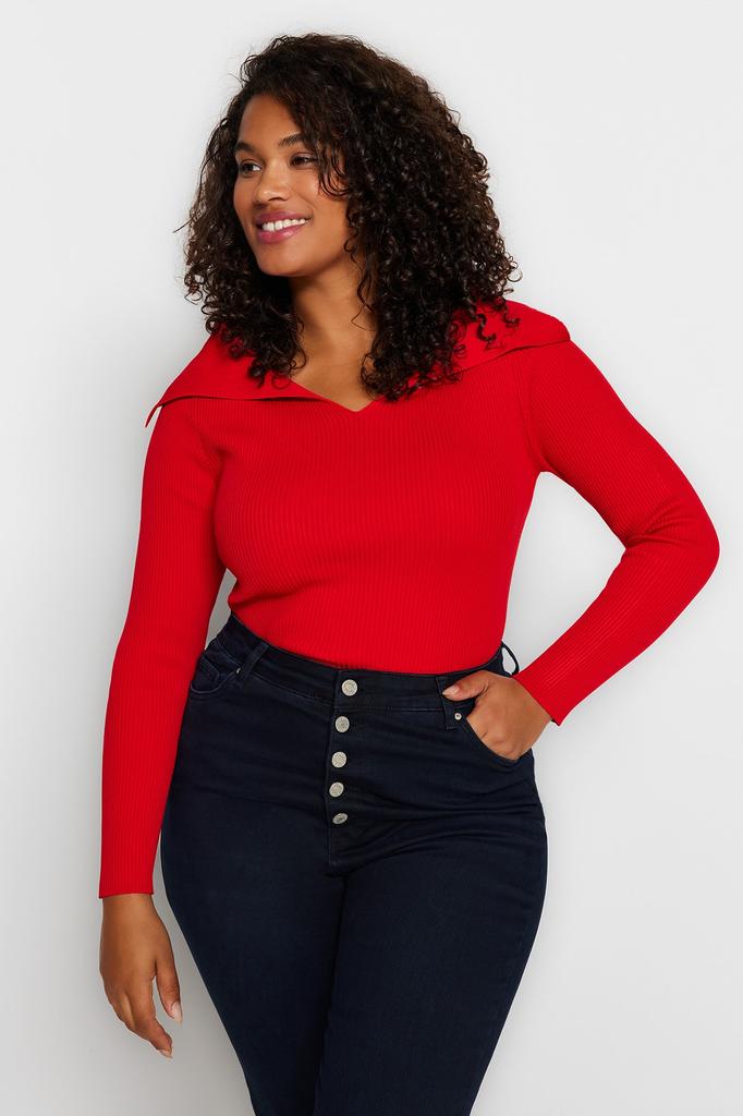 Women's Fashion New Plus Big Size Sweater Black Boat Neck Fine Knitwear Blouse