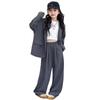 Spring and Autumn Girls' Big Children's Loose Suit Two-piece Long-sleeved Jacket and Pants