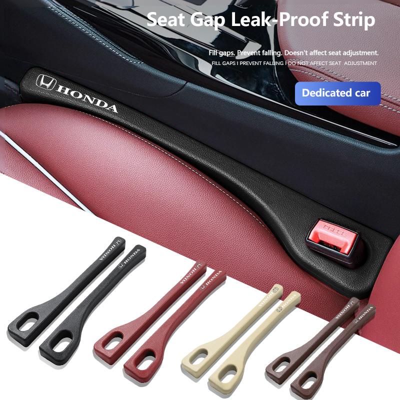 2pcs Car Seat Gap Strips Chair Interval Filling Pad Accessories For Honda Civic Fit Jazz Accord Pilot CRV Odyssey Passport City