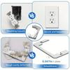 C Shaped Switch Plate Shim Silver Flush Mount Plate New Wall Plate Spacer  for Switch Installation