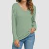 Womens Long Sleeve V Neck Shirts Basic Tee Casual Top Fall Trendy Tunic Outfits Fitted T Shirts