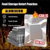 50 ШТ. Высокотемпературный пакет для хранения продуктов Реторт-пакет Вакуумный запайщик Алюминиевый Алюминиевая фольга Пакеты Запайщик Орехи Хранение
