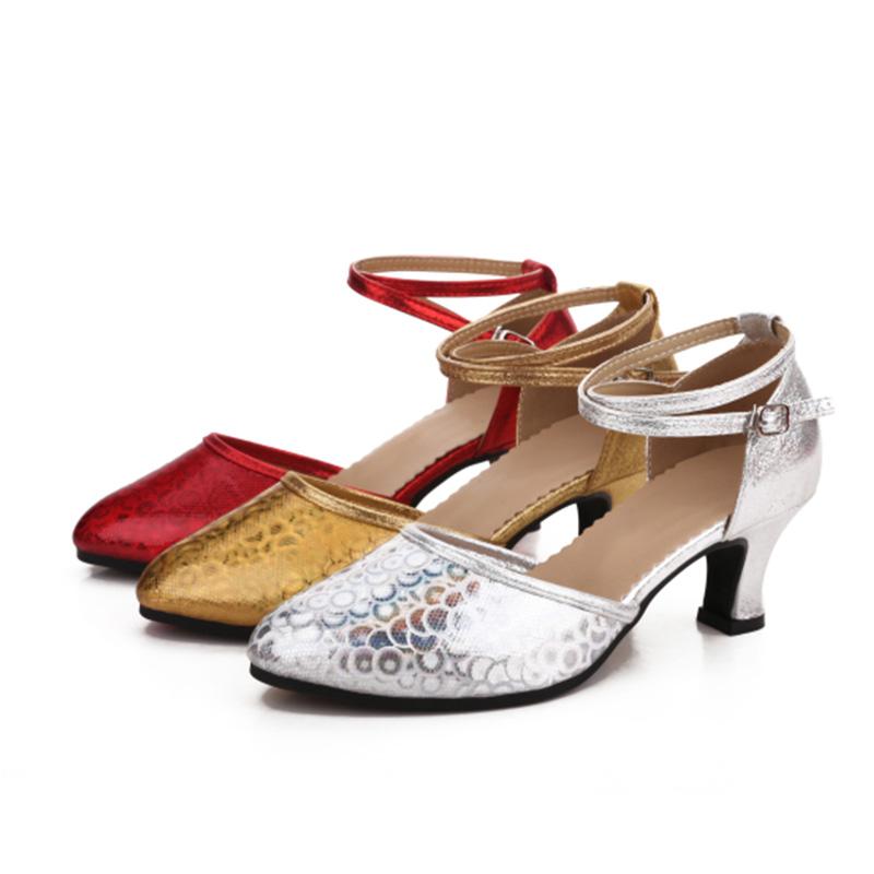 Модные женские туфли для латинских танцев с закрытым носком, танго, вальс, мамбо, румба, самба, профессиональная обувь для тренировок на мягкой подошве