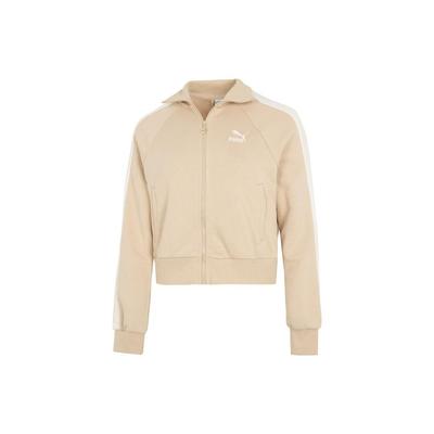 Куртка с логотипом на молнии и воротником-стойкой, женская, желтая 531412-67