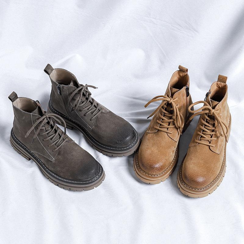 Высококачественные мужские ботинки челси, ботильоны из натуральной кожи для мужчин, модные мотоциклетные ботинки, высокие походные рабочие повседневные мужские ботинки