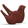 Creative Brown Glossy Ceramic Birds Figurines Home Decorations Accessories Party (Pack of 2, Brown)