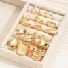 14 Pcs Exaggerated Smooth Asymmetrical Rings Set For Women Vintage Geometric Rings Casual Everyday Wear Jewelry Gifts 2026 New