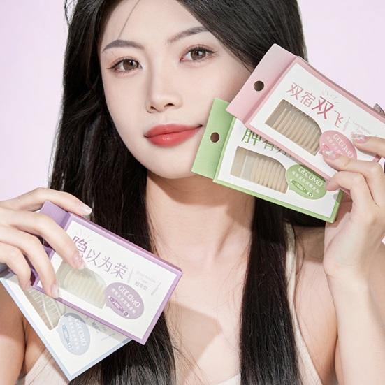 1 коробка Натуральная лента для двойного века Супер липкие долговечные невидимые наклейки для реалистичной подтяжки век Бесклеевой лифтер для век Красота наклейки-полоски