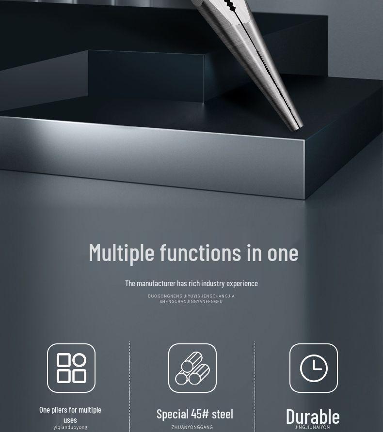 8-дюймовые японские промышленные длинногубцы с противоскользящей рукояткой