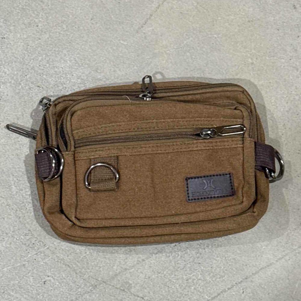 4-layers Canvas Chest Bag Large Capacity Fanny Pack Portable Multilayer Waist Packs Unisex