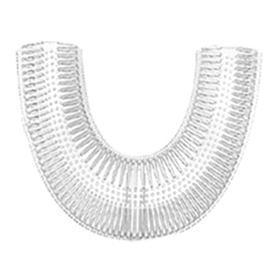 Головка зубной щетки U-образной формы, глубоко очищающая силиконовая мягкая электрическая зубная щетка на 360 градусов для детей