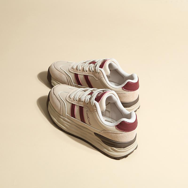 Женские кроссовки на платформе, новые весенние повседневные нишевые кроссовки Cortez в стиле ретро, ​​увеличивающие рост