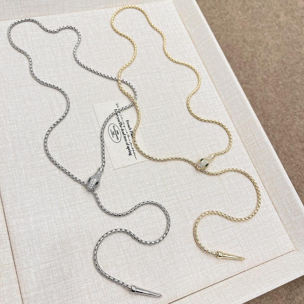 European-American Snake Bone Necklace: Luxurious, Niche Design, Versatile Fashion Accessory for Fall/Winter