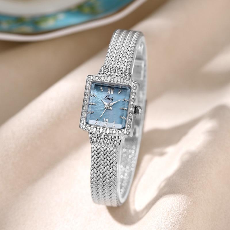 Niche High-End Fritillary Watch High-Value Medieval Women'S Watch Light Luxury Square Plate Waterproof Quartz Watch