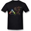 Игровая футболка-свитшот Ark Survival Evolved для мужчин, с круглым вырезом, короткий рукав, унисекс, 100% хлопок, черная