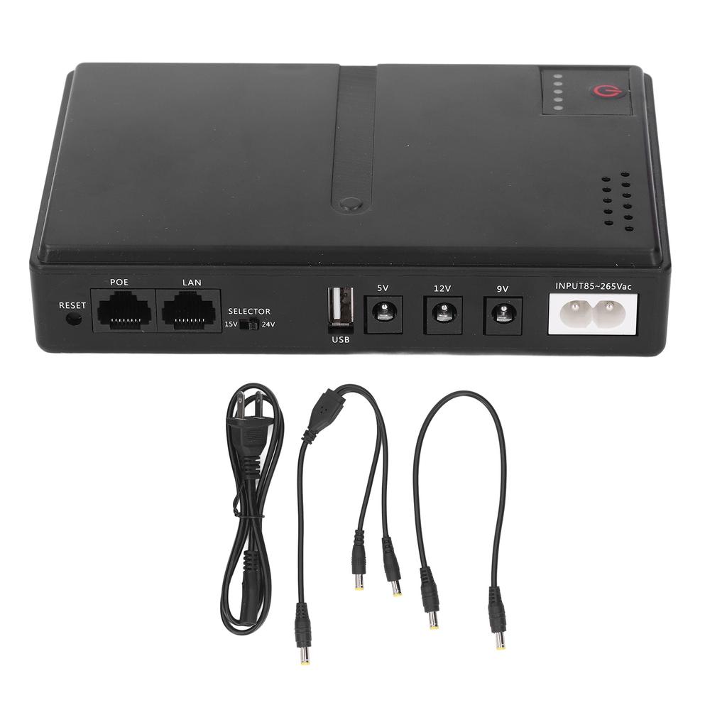 Мини источник бесперебойного питания Компактный ИБП Резервная батарея для домашнего маршрутизатора камеры 36 Вт 5 В 9 В 12 В 2 А