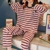 Winter Women Flannel Pajamas Polar Bear Print Teddy Sleepwear Velvet Loungewear Thick Warm Pijamas