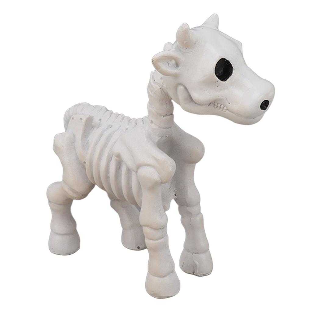 Halloween Cow Skeleton Decoration Innovative Fun Waterproof Resin Cow Skeleton Statue for Outdoor