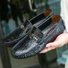 Мужская модная повседневная обувь из натуральной коровьей кожи, весна-лето, мужские туфли без застежек, повседневные кожаные мужские лоферы, мокасины, большие размеры 38-45