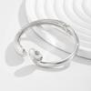 Smooth Surface Open Bangle Light Luxury Geometric Bracelet Water Drop Shaped Bangles  Decoration