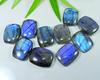 Радужный голубой лабрадорит восьмиугольный кабошон 17X22MM россыпью драгоценных камней 10 шт. Лот LM-1170
