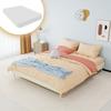 Modern Minimalist Bed Frame, 160x200 Cm, Beige, Dutch Velvet Fabric. Does Not Include Gas Spring Mechanism or Headboard; Includes Mattress