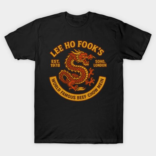 Asian Size Cotton Unisex Tshirt Print T-shirt Vintage Dragon Lee Ho Fooks T-shirt No-Cut Print Regular Fit
