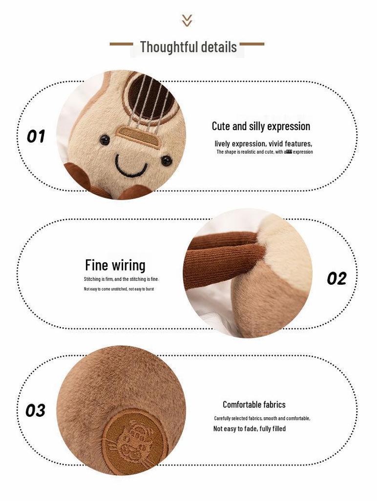 Очаровательная плюшевая кукла-гитара укулеле, реквизит для фото