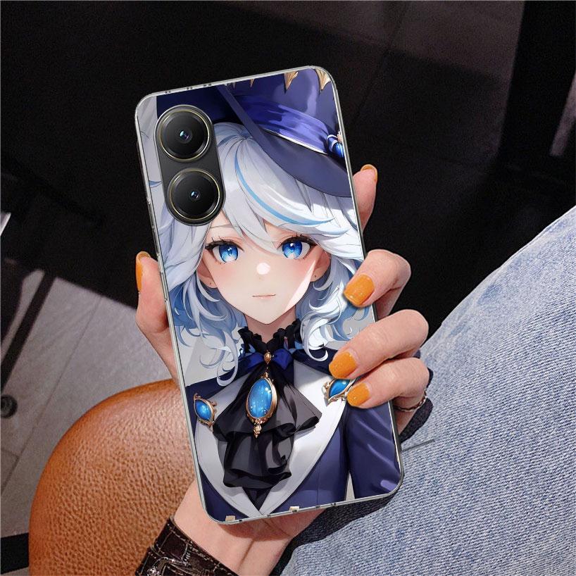Чехол для телефона Genshin Impact Furina для Xiaomi Poco X5 X6 X7 Pro X4 Gt F7 Ultra M8 M7 Redmi 15C 15 13C 13 12C 12 Уникальная обложка Coque