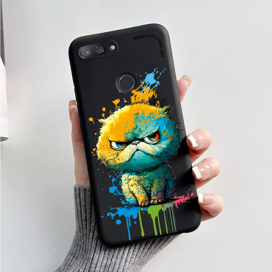 Чехол для Xiaomi Mi 8 Lite Модный Астронавт Цветок Мягкий Силиконовый Чехол для Телефона Для Xiaomi Mi 8 / Mi8 Lite Защитный Чехол из ТПУ Capa