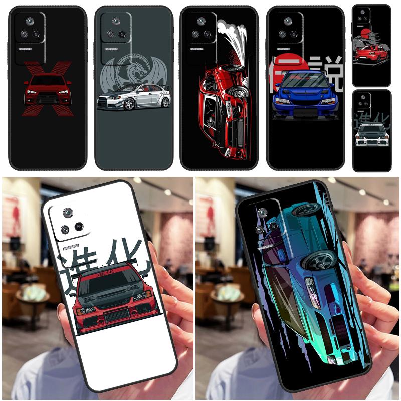 Чехол для телефона Xiaomi 13 12 Lite 12X 11T 12T Pro с рисунком JDM Car Evo, чехол для POCO F5 X5 X3 Pro X4 F4 GT F3 C40 M5s
