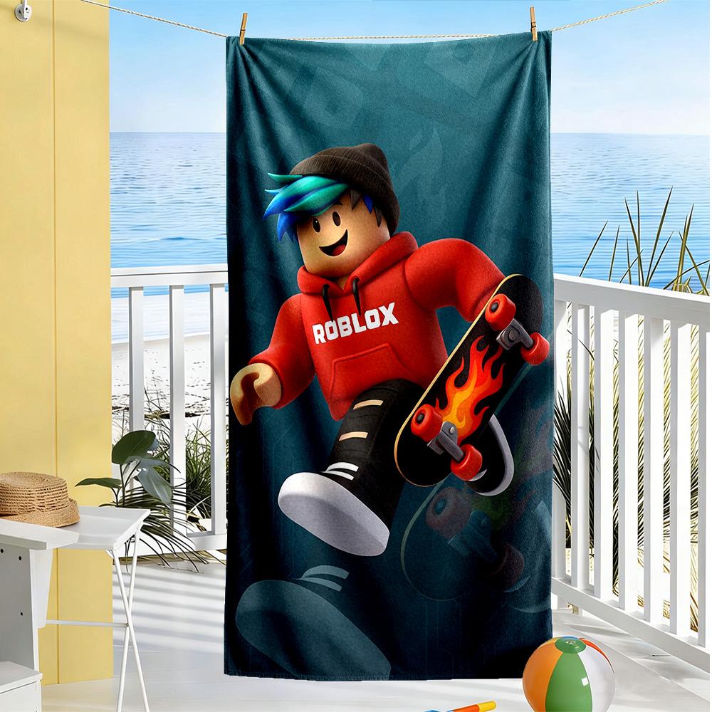 Roblox Beach Towel Super Soft & Absorbent Comfortable Lightweight Portable for Swimming,Beach,Camping, Travel, Beach Accessories,Gym