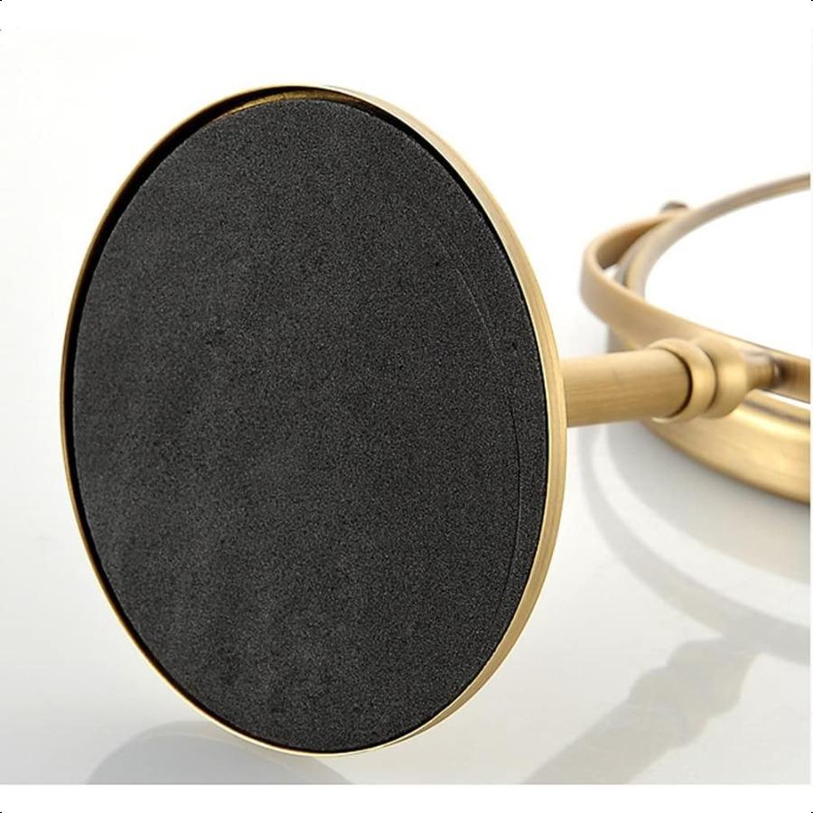 Античное латунное зеркало для макияжа 1X 10X Свободностоящее 8 дюймов Вращающееся на 360 градусов Двустороннее настольное зеркало для макияжа Металл