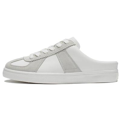 Тренировочные тапочки Li Ning Тканевые Износостойкие Низкие Без шнуровки Полутапочки Женские тапочки Белый Серый AGCT158-2