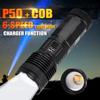 Powerful XHP50 LED Flashlight Waterproof 18650 Torch With Side Light 5 Modes Camping Fishing Lantern USB Rechargeable Zoom Lamp