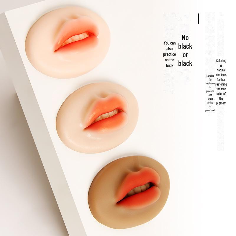 3D силиконовый блок для практики татуировки губ для начинающих