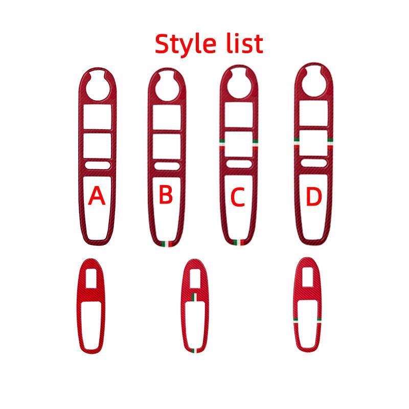 Панель управления двери, окна, декоративная рамка, красные наклейки из углеродного волокна для автомобиля Alfa Romeo 159 2004-2011 гг., аксессуары для интерьера