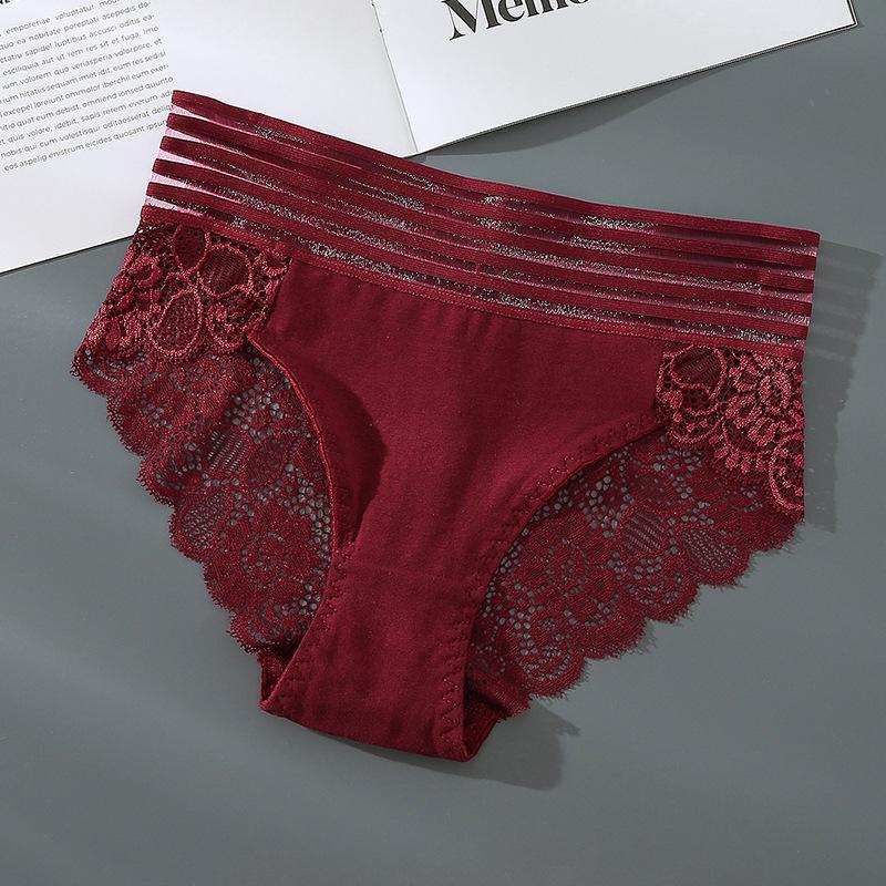 Сексуальное женское нижнее белье из чистого хлопка с высокой талией, бесшовные кружевные трусики с ультраширокой талией, удобные дышащие треугольные трусики