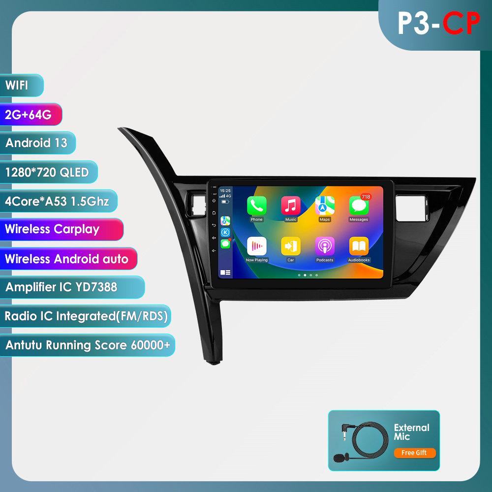 OSSURET Carplay 4G 10,1-дюймовая автомобильная интеллектуальная система Android автомобильное радио для Toyota Corolla Auris 2013 - 2016 GPS стерео интеллектуальный экран Bluetooth RDS