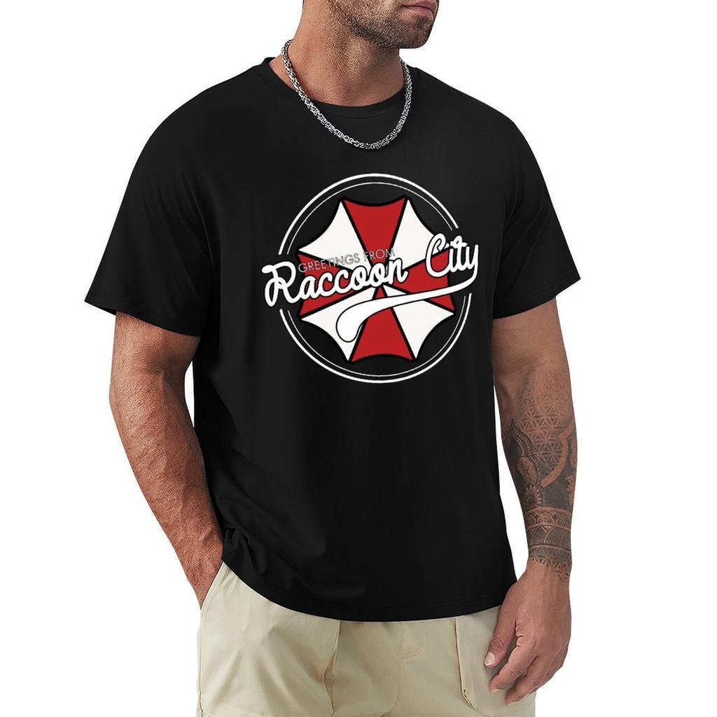 Greetings From Raccoon City TShirt Casual Basic Short Sleeve TShirt